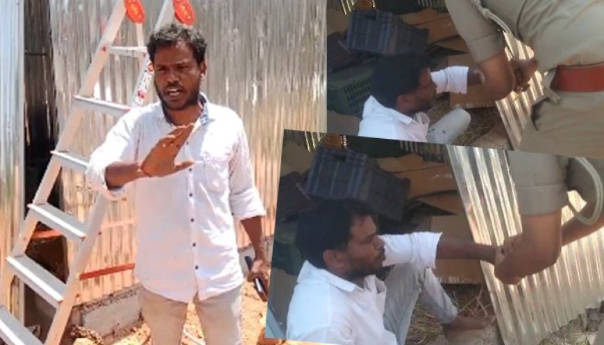 ತಹಶೀಲ್ದಾರ್, ಪೊಲೀಸರ ಎದುರೇ ಕಾಂಗ್ರೆಸ್ ಮುಖಂಡ ಆತ್ಮಹತ್ಯೆಗೆ ಯತ್ನ!