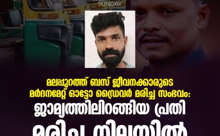 മലപ്പുറത്ത് ബസ് ജീവനക്കാരുടെ മര്‍ദനമേറ്റ് ഓട്ടോ ഡ്രൈവര്‍ മരിച്ച സംഭവം: ജാമ്യത്തിലിറങ്ങിയ പ്രതി മരിച്ച നിലയില്‍
