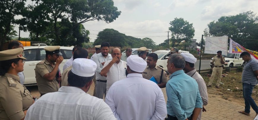 ಮಂಗಳೂರು ಐತಿಹಾಸಿಕ ವಕ್ಫ್ ಸಂರಕ್ಷಣಾ ಪ್ರತಿಭಟನಾ ಸ್ಥಳಕ್ಕೆ ಉನ್ನತ ಪೋಲೀಸ್ ಅಧಿಕಾರಿಗಳ ಭೇಟಿ