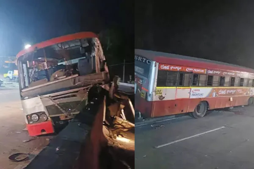ಉಪ್ಪಿನಂಗಡಿ: ಡಿವೈಡರ್‌ಗೆ ಢಿಕ್ಕಿಯಾದ ಕೆಎಸ್‌ಆರ್‌ಟಿಸಿ ಬಸ್ಸು; 10 ಪ್ರಯಾಣಿಕರಿಗೆ ಗಾಯ,ಮೂವರು ಗಂಭೀರ