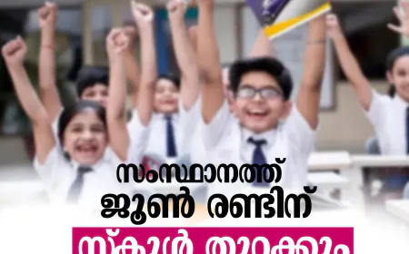 സംസ്ഥാനത്ത് ജൂണ്‍ രണ്ടിന് സ്‌കൂള്‍ തുറക്കും