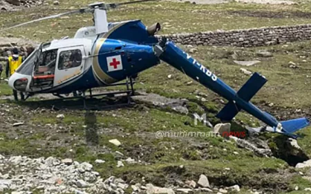 ಉತ್ತರಾಖಂಡದಲ್ಲಿ ಹೆಲಿಕಾಪ್ಟರ್ ಪತನ : ಪೈಲಟ್ ಸೇರಿ 7 ಮಂದಿ ಮೃತ್ಯು