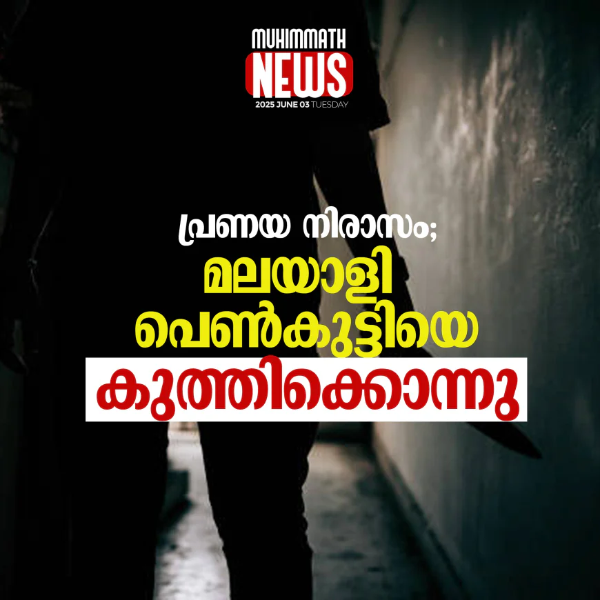 പ്രണയ നിരാസം; മലയാളി പെണ്‍കുട്ടിയെ കുത്തിക്കൊന്നു