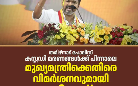 തമിഴ്നാട് കസ്റ്റഡി മരണങ്ങള്‍ക്ക് പിന്നാലെ മുഖ്യമന്ത്രിക്കെതിരെ വിമര്‍ശനവുമായി നടന്‍ വിജയ്