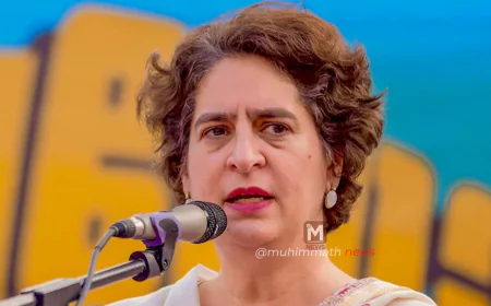 ದೆಹಲಿಯಲ್ಲಿ ಮತಗಳ್ಳತನ ವಿರುದ್ಧ ಪ್ರತಿಭಟನೆ : ‘ಕನ್ನಡದಲ್ಲೇ’ ಘೋಷಣೆ ಕೂಗಿದ ಪ್ರಿಯಾಂಕಾ ಗಾಂಧಿ