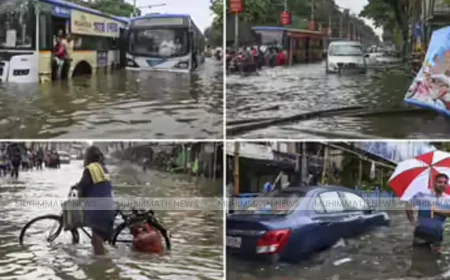 കനത്ത മഴയില്‍ മുങ്ങി കൊല്‍ക്കത്ത; അപകടങ്ങളില്‍ പത്ത് മരണം