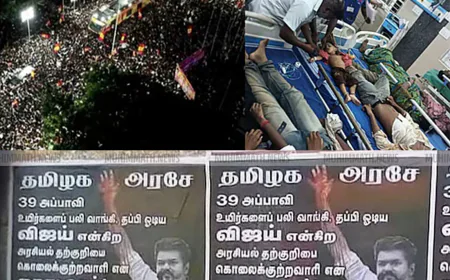 വിജയിയുടെ അറസ്റ്റ് ആവശ്യപ്പെട്ട് പോസ്റ്ററുകള്‍; കരൂരിലേക്ക് പോകുന്നതിന് വിലക്ക്