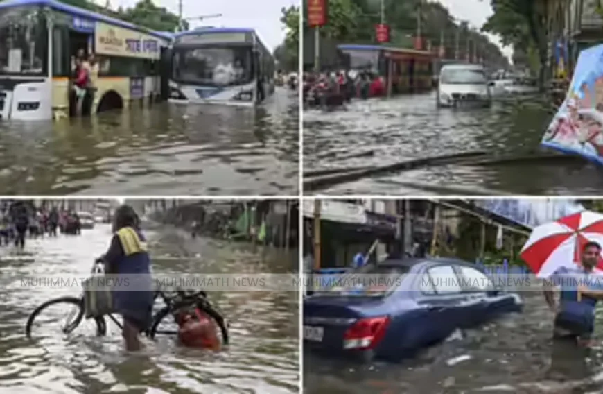 കനത്ത മഴയില്‍ മുങ്ങി കൊല്‍ക്കത്ത; അപകടങ്ങളില്‍ പത്ത് മരണം
