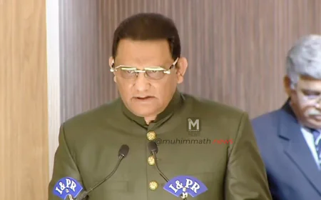 ಭಾರತ ಕ್ರಿಕೆಟ್ ತಂಡದ ಮಾಜಿ ನಾಯಕ ಮೊಹಮ್ಮದ್ ಅಜರುದ್ದೀನ್ ತೆಲಂಗಾಣ ಸರ್ಕಾರದ ಸಚಿವರಾಗಿ ಪ್ರಮಾಣ ವಚನ ಸ್ವೀಕಾರ