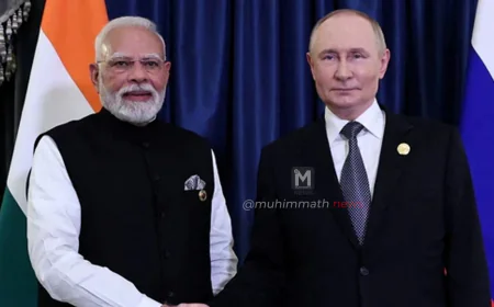 ಇಂದು ಭಾರತಕ್ಕೆ ಪುಟಿನ್ ಭೇಟಿ : ವ್ಯಾಪಾರ ಮತ್ತು ಇಂಧನ ಮಾತುಕತೆ