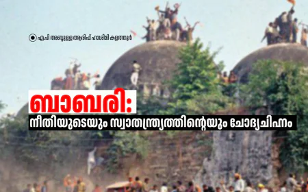 ബാബരി: നീതിയുടെയും സ്വാതന്ത്ര്യത്തിന്റെയും ചോദ്യചിഹ്നം