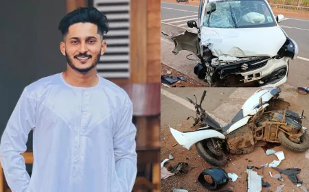 ബദിയടുക്ക നീർച്ചാലിൽ കാറും സ്‌കൂട്ടറും കൂട്ടിയിടിച്ച് യുവാവിന് ദാരുണാന്ത്യം 