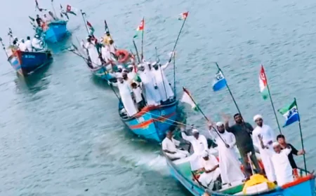 കേരളയാത്ര പ്രചരണം: നീലേശ്വരം സർക്കിൾ ജലയാത്ര ശ്രദ്ധേയമായി