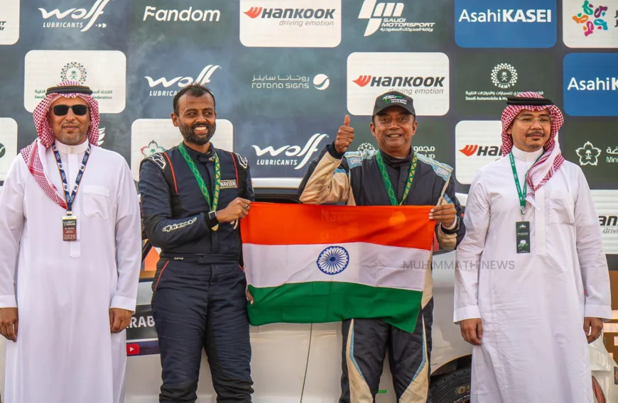 സൗദി വേൾഡ് റാലിയിൽ ഇന്ത്യയ്ക്ക് രണ്ടാം സ്ഥാനം; കാസർഗോഡിൻ്റെ അഭിമാനമായി മൂസ ഷരീഫ് 