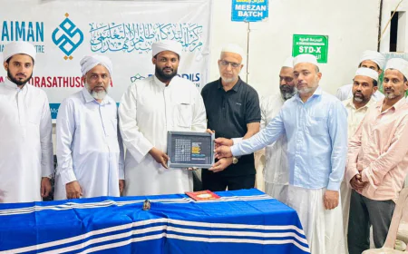 ഉപരി പഠനത്തിന് പുറപ്പെടുന്ന മർകസ് മൈമൻ വിദ്യാർത്ഥിക്ക് യാത്രയയപ്പ് നൽകി