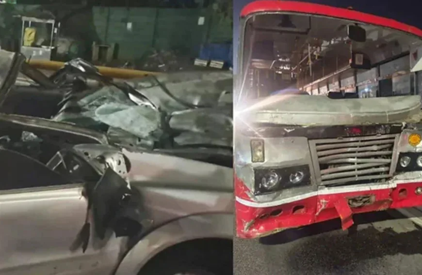 കര്‍ണാടകയിൽ ബസ്സും കാറും കൂട്ടിയിടിച്ച് അഞ്ചുപേര്‍ക്ക് ദാരുണാന്ത്യം