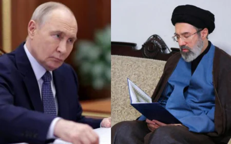 ഇറാനിയന്‍ സുഹൃത്തുക്കളോടുള്ള ഐക്യദാര്‍ഢ്യവും പിന്തുണയും വീണ്ടും ഉറപ്പിക്കുന്നു; മോജ്തബ ഖമനയിയെ അഭിനന്ദിച്ച് വ്‌ളാഡിമിര്‍ പുടിന്‍