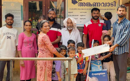 അംഗൻവാടിക്ക് ഉപകരണങ്ങൾ കൈമാറി ആലൂർ കൾച്ചറൽ ക്ലബ് 