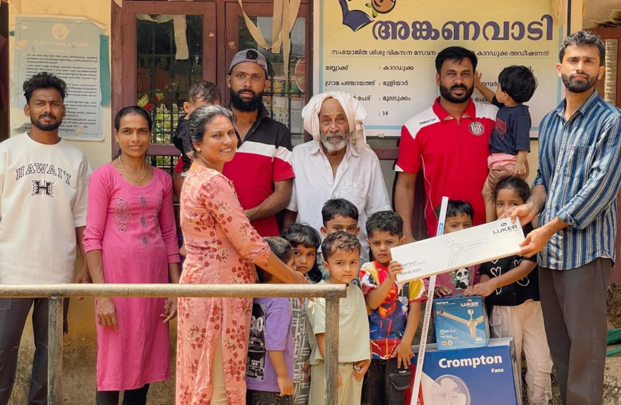 അംഗൻവാടിക്ക് ഉപകരണങ്ങൾ കൈമാറി ആലൂർ കൾച്ചറൽ ക്ലബ് 