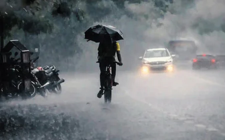 ജില്ലയിൽ ഇടിമിന്നലോടു കൂടിയ ശക്തമായ മഴയ്ക്ക് സാധ്യതയെന്ന്  കാലാവസ്ഥ നിരീക്ഷണ കേന്ദ്രം