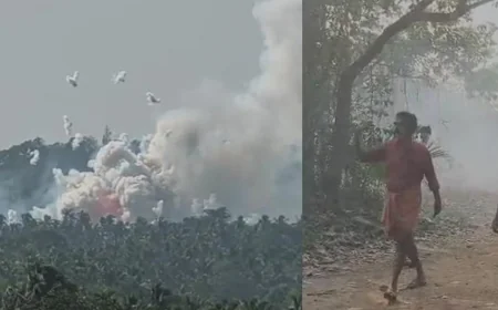 തൃശൂരില്‍ വെടിക്കെട്ട് നിര്‍മാണ കേന്ദ്രത്തില്‍ സ്ഫോടനം; ആറു പേർ മരിച്ചു 