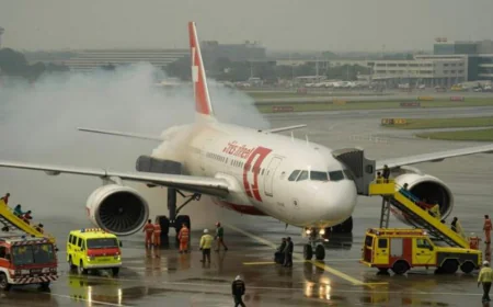 ഡല്‍ഹി അന്താരാഷ്ട്ര വിമാനത്താവളത്തിൽ ടേക്ക് ഓഫിനിടെ വിമാനത്തിന് തീപിടിച്ചു 