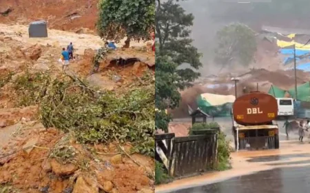 വയനാട് തുരങ്കപാത നിർമ്മാണ മേഖലയിൽ വൻ മണ്ണിടിച്ചിൽ;  നാലു മരണം, നിരവധി പേർ കുടുങ്ങിക്കിടക്കുന്നതായി സംശയം