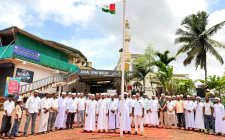 ധ്വജമുയർന്നു; നെല്ലിക്കട്ട അഹ്ദൽ ജുമാ മസ്ജിദ് മീലാദ് ക്യാമ്പയിന് പ്രൗഢ തുടക്കം