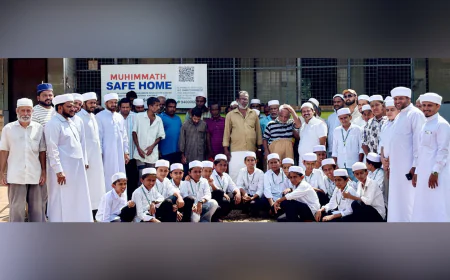 മുഹിമ്മാത്ത് സേഫ് ഹോമിലേക്ക് സ്നേഹവിരുന്നുമായി മദ്‌റസ വിദ്യാർത്ഥികൾ
