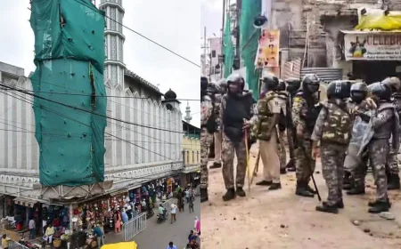 ഷാഹി മസ്ജിദിന്റെ ഒരു ഭാഗം പൊളിച്ചുമാറ്റാനുള്ള നീക്കത്തിനിടെ സംഘർഷം; കണ്ണീർവാതകം പ്രയോഗിച്ച് പൊലീസ്