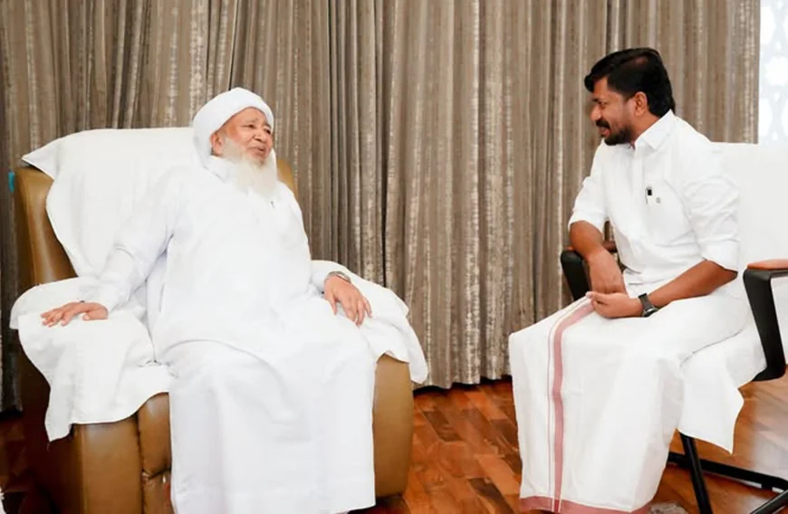 കാന്തപുരം ഉസ്താദുമായി മന്ത്രി അഡ്വ. ഒ ജെ ജനീഷ് കൂടിക്കാഴ്ച നടത്തി 