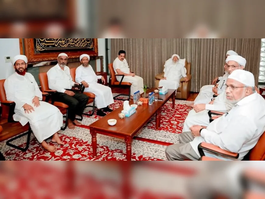 വഖഫ് ബോർഡ് പുനഃസംഘടന: മന്ത്രി എൻ. ഷംസുദ്ദീൻ കാന്തപുരം എ.പി. അബൂബക്കർ മുസ്‌ലിയാരുമായി കൂടിക്കാഴ്ച നടത്തി